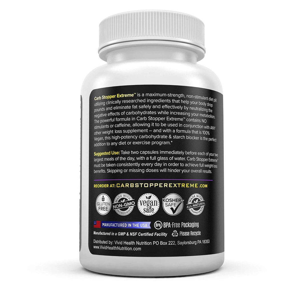 Carb Stopper Extreme (5 Bottles Maximum Strength, Natural Carbohydrate and Starch - TrustMedUSA
