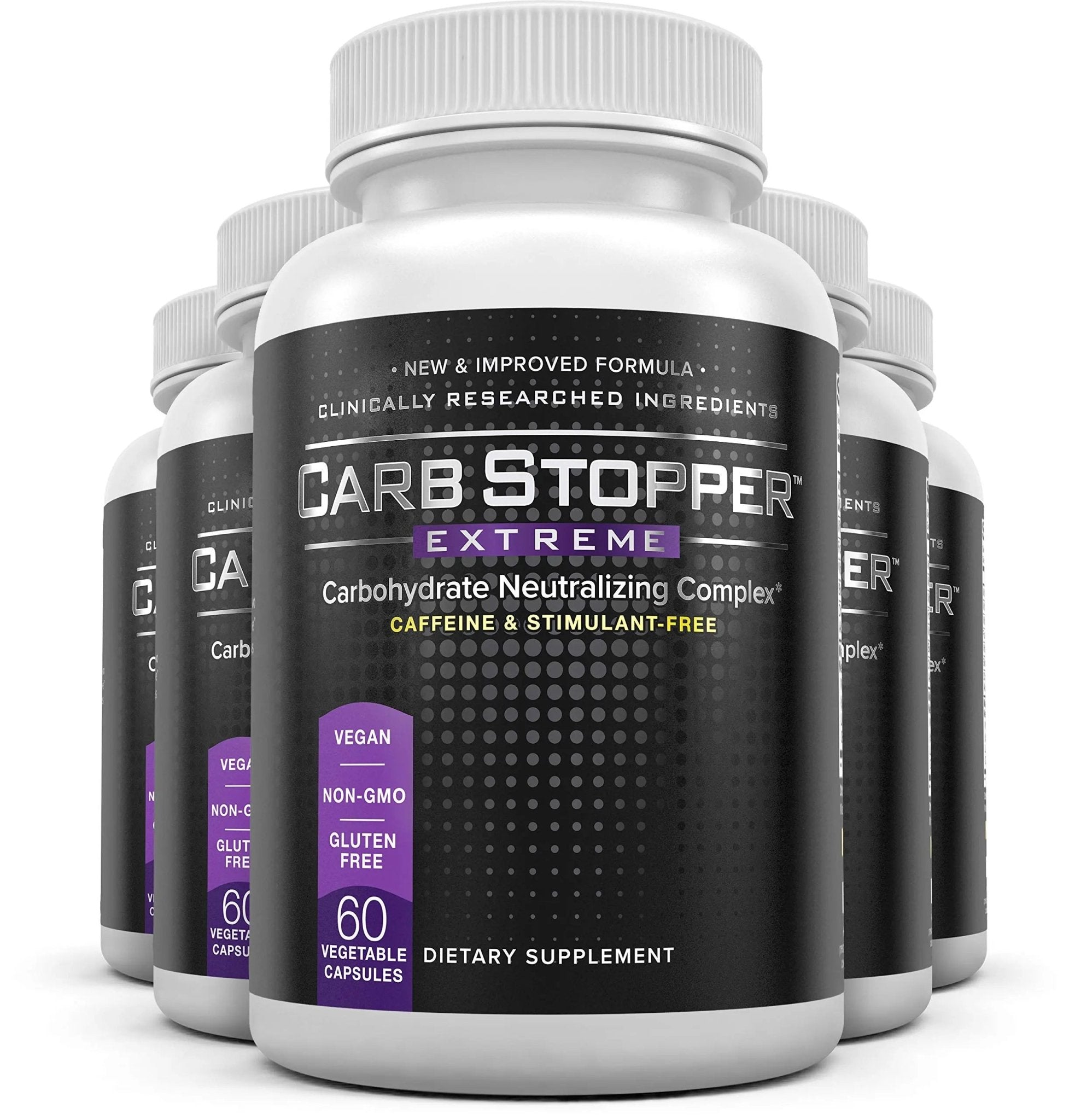 Carb Stopper Extreme (5 Bottles Maximum Strength, Natural Carbohydrate and Starch - TrustMedUSA