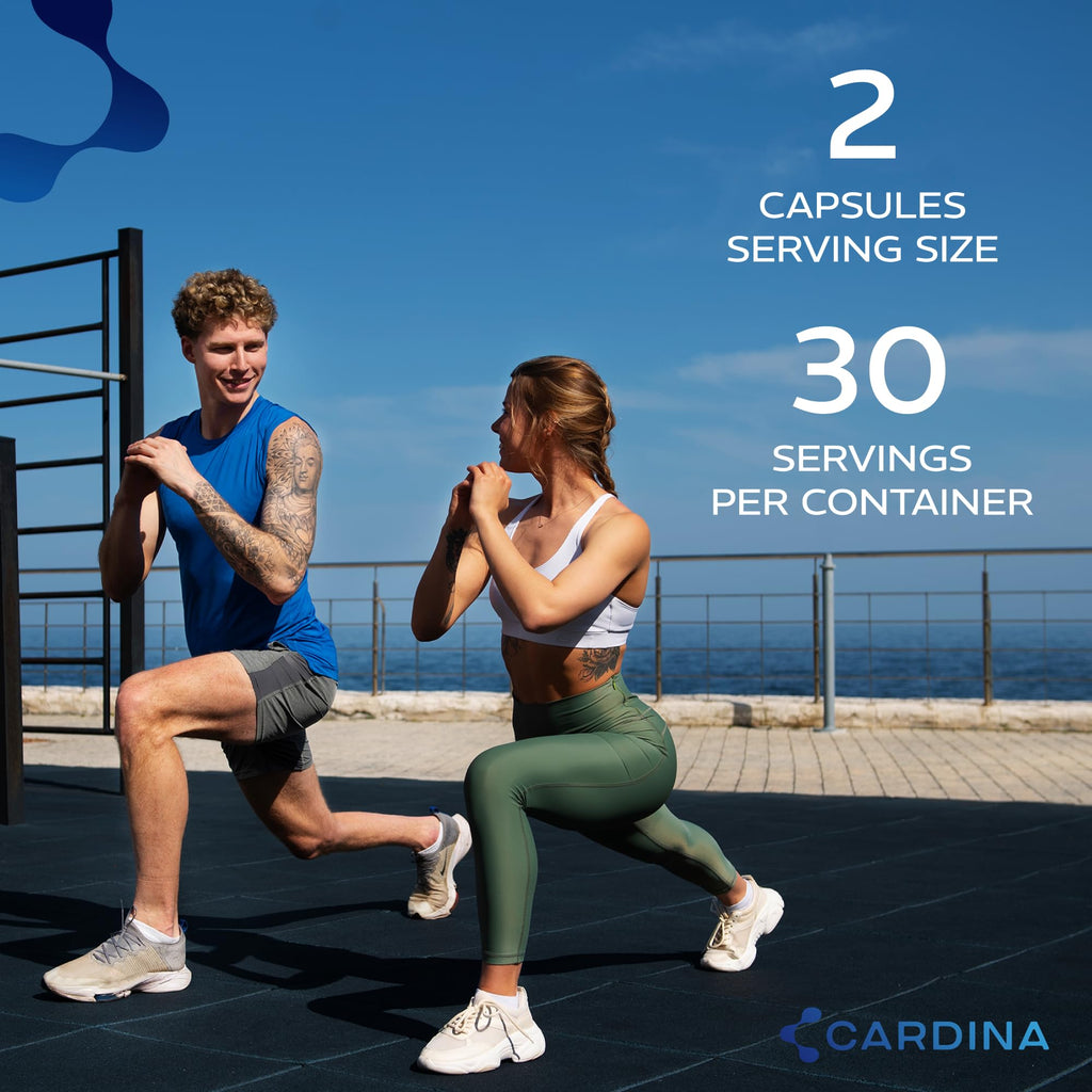 CARDINA B12 Vitamins for Women and Men - Brain Supplements for Memory and Focus with Thiamine B1 Supplement and COQ10 - Brain Memory Support - Non-GMO and Vegan B12 Supplement, 60 Ct - TrustMedUSA