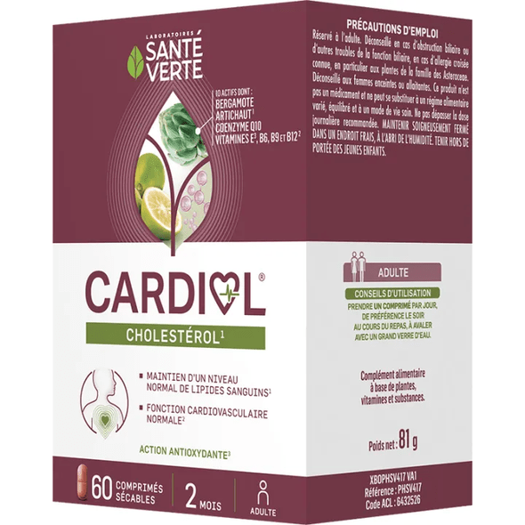 Cardiol Santé-Verte Cholesterol 60 tablets - TrustMedUSA