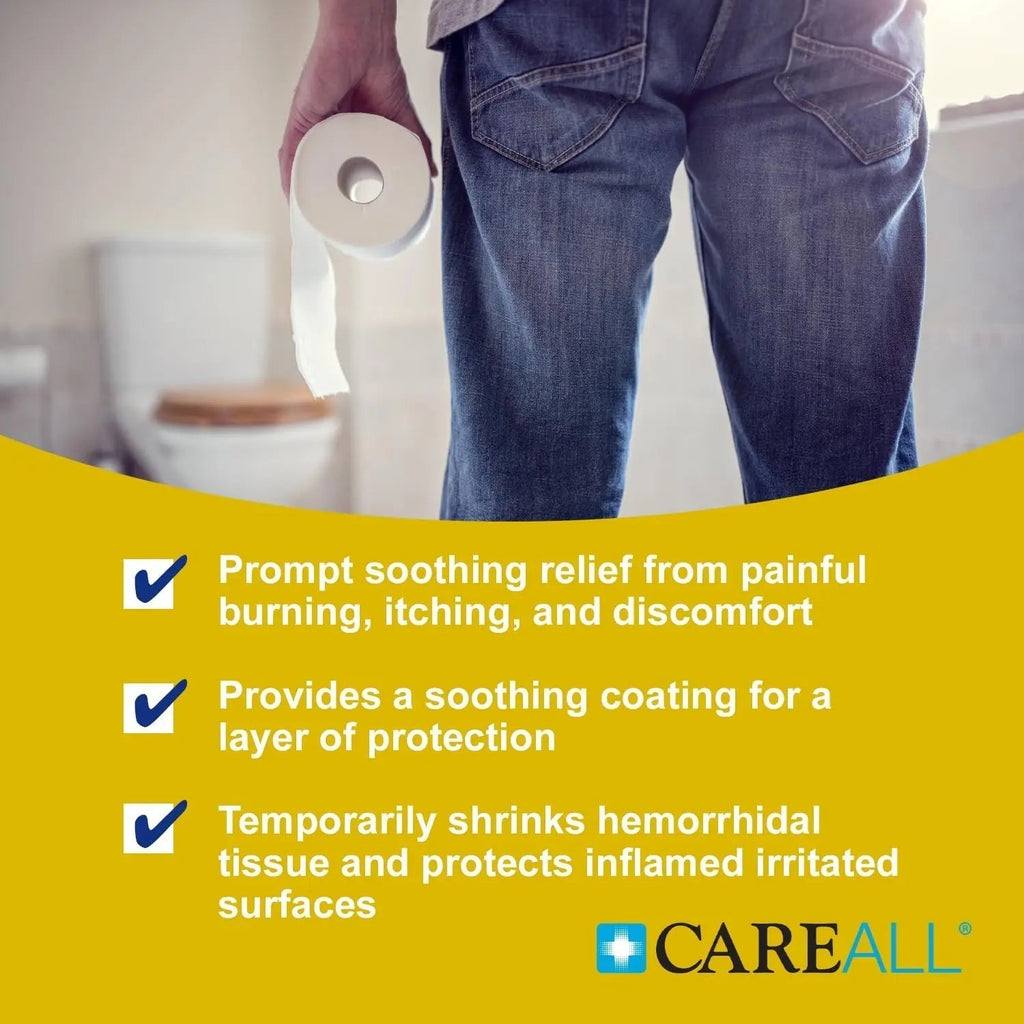 CareAll Hemorrhoidal Ointment 2.0 oz with Applicator (3 Pack). Helps Relieve Burning, Itching, and Discomfort Associated with Inflamed Hemorrhoidal Tissues. Dye, Phthalate, and Fragrance Free - TrustMedUSA