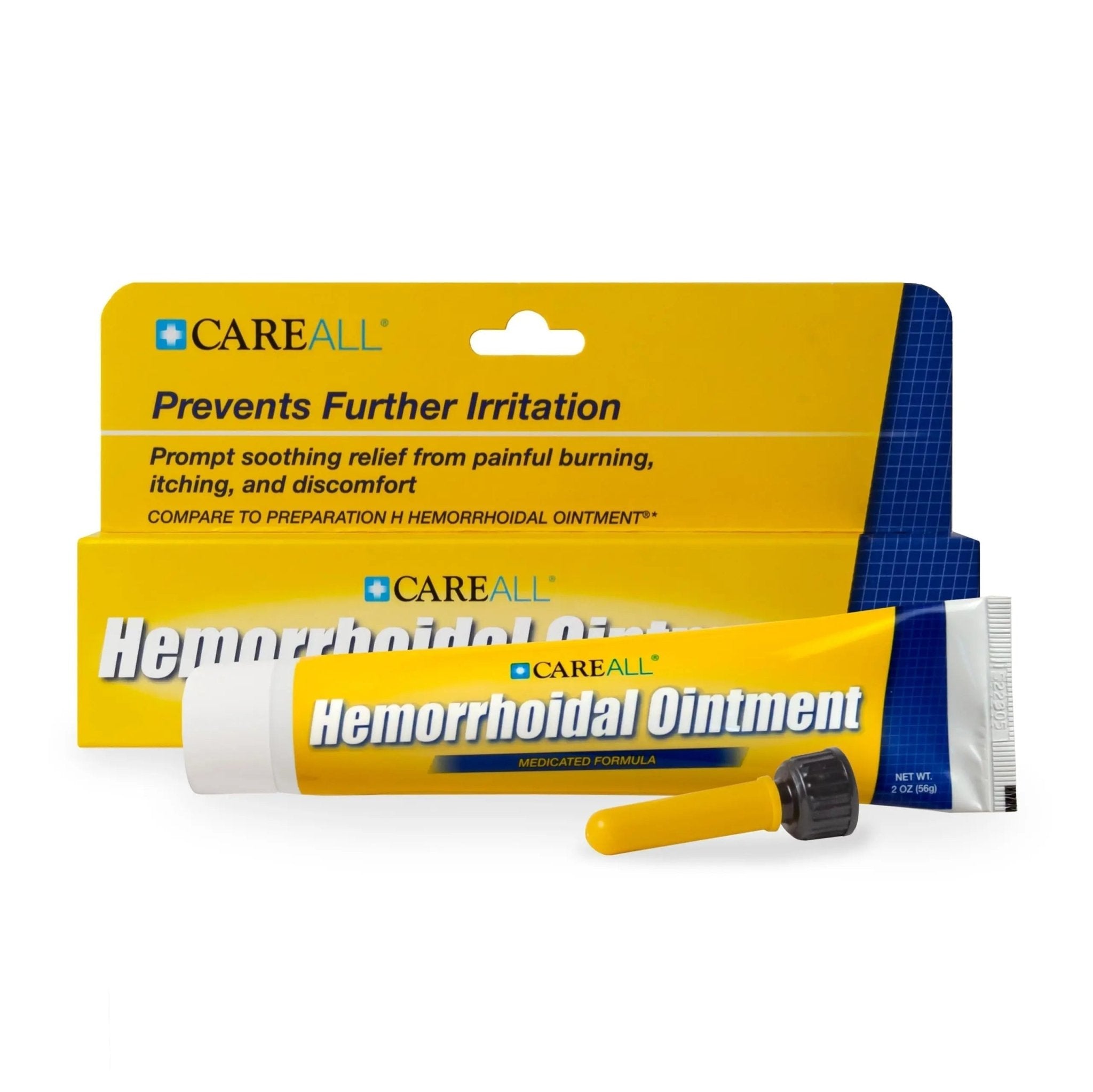 CareAll Hemorrhoidal Ointment 2.0 oz with Applicator. Helps Relieve Burning, Itching, and Discomfort Associated with Inflamed Hemorrhoidal Tissues. Dye, Phthalate, and Fragrance Free - TrustMedUSA