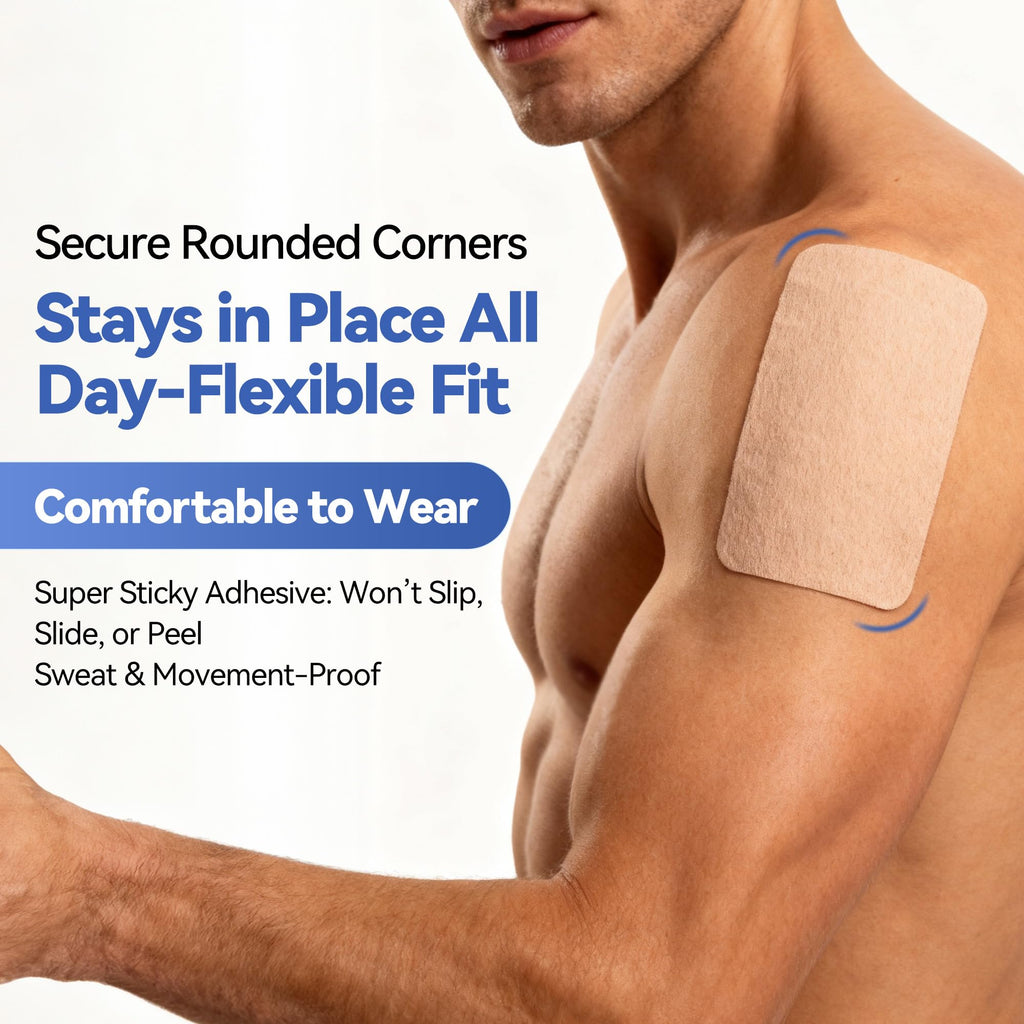 CARELAND 4% Lidocaine Patches Maximum Strength, 21 Count (10cm x 14cm) - OTC Pain Relief Patches with Stronger Adhesion for Back, Shoulder, Knee, Large Size - TrustMedUSA