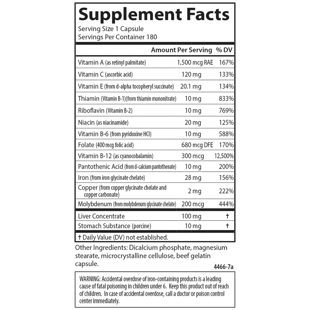 Carlson - Blood Nutrients, 28 mg Iron, Blood Development, Iron Absorption & Optimal Wellness, 40 Capsules - TrustMedUSA