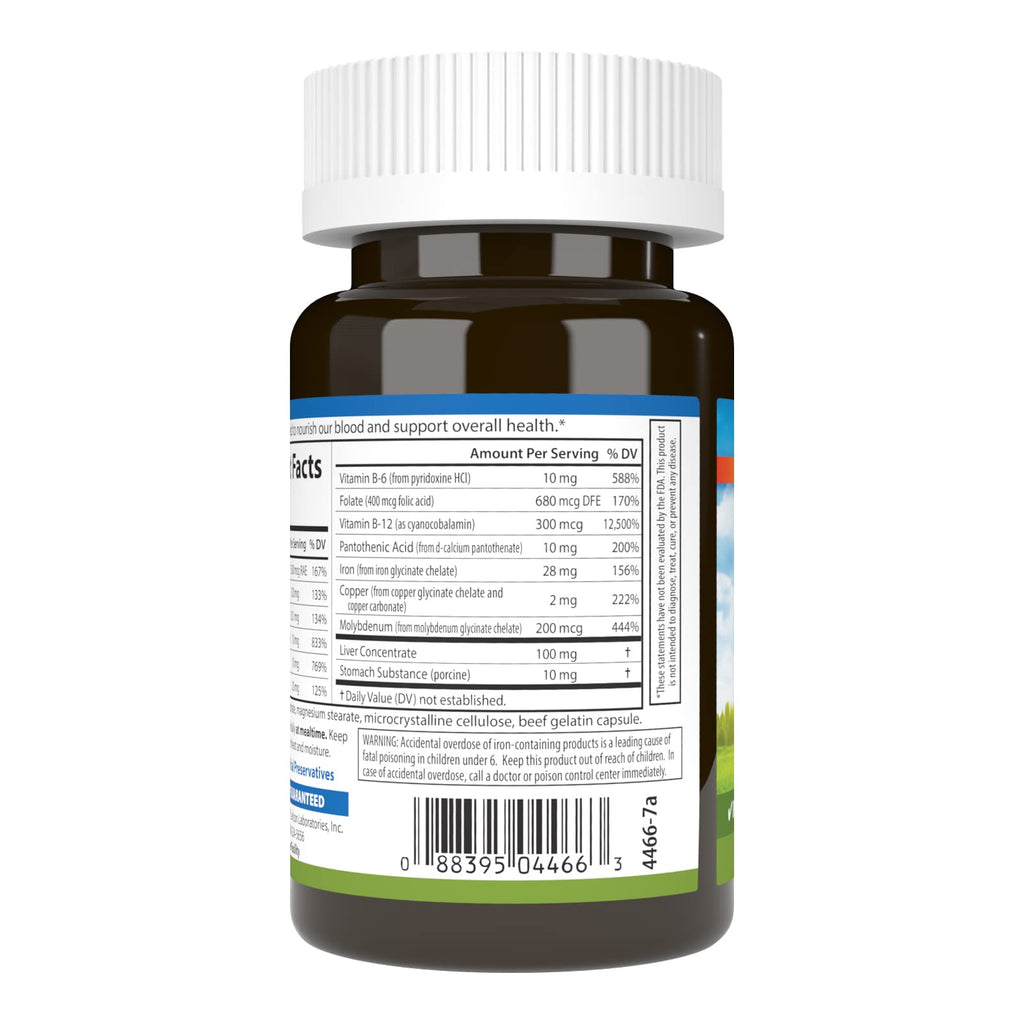 Carlson - Blood Nutrients, 28 mg Iron, Blood Development, Iron Absorption & Optimal Wellness, 40 Capsules - TrustMedUSA