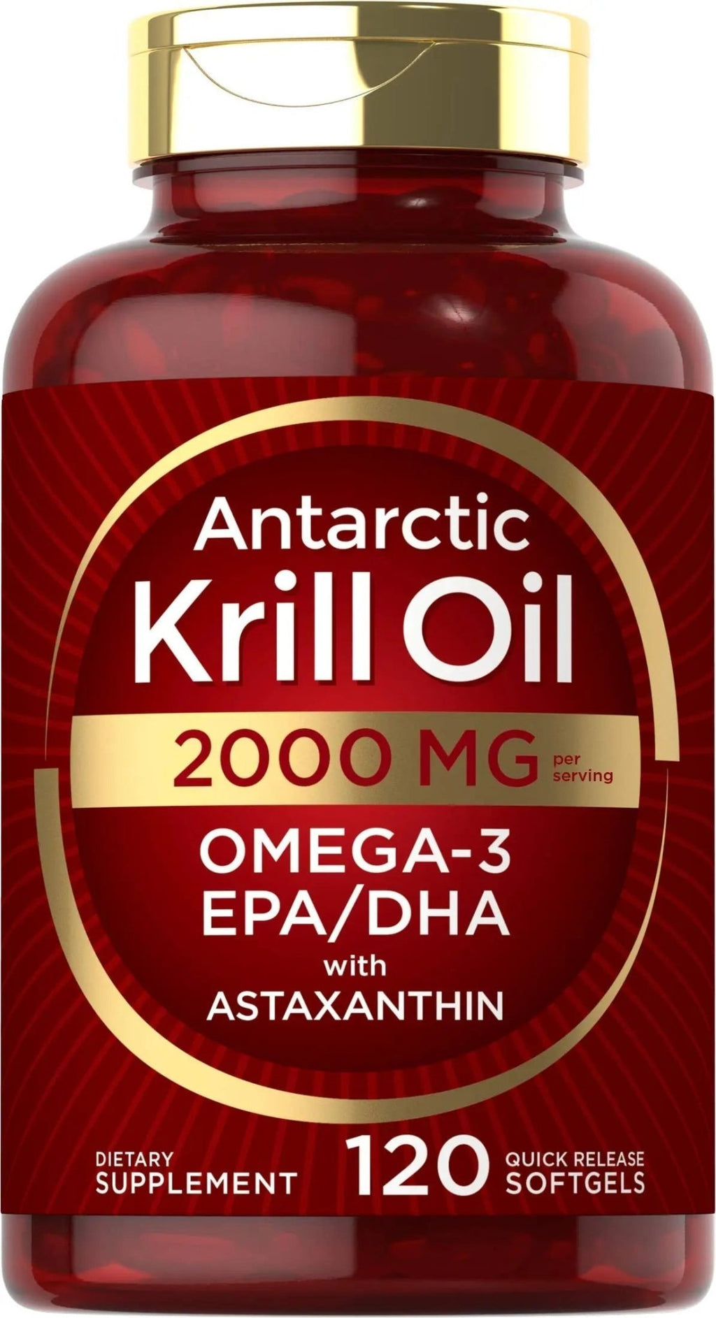 Carlyle Antarctic Krill Oil 2000 mg 120 Softgels | Omega-3 EPA, DHA, with Astaxanthin - TrustMedUSA