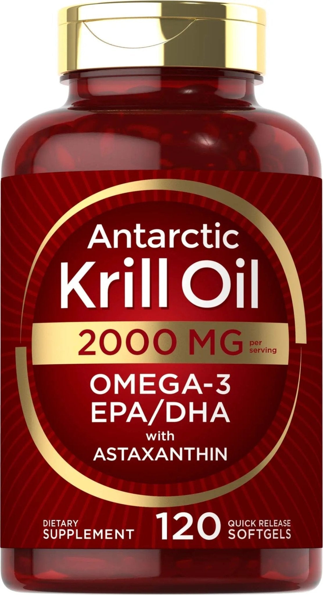Carlyle Antarctic Krill Oil 2000 mg 120 Softgels | Omega-3 EPA, DHA, with Astaxanthin - TrustMedUSA