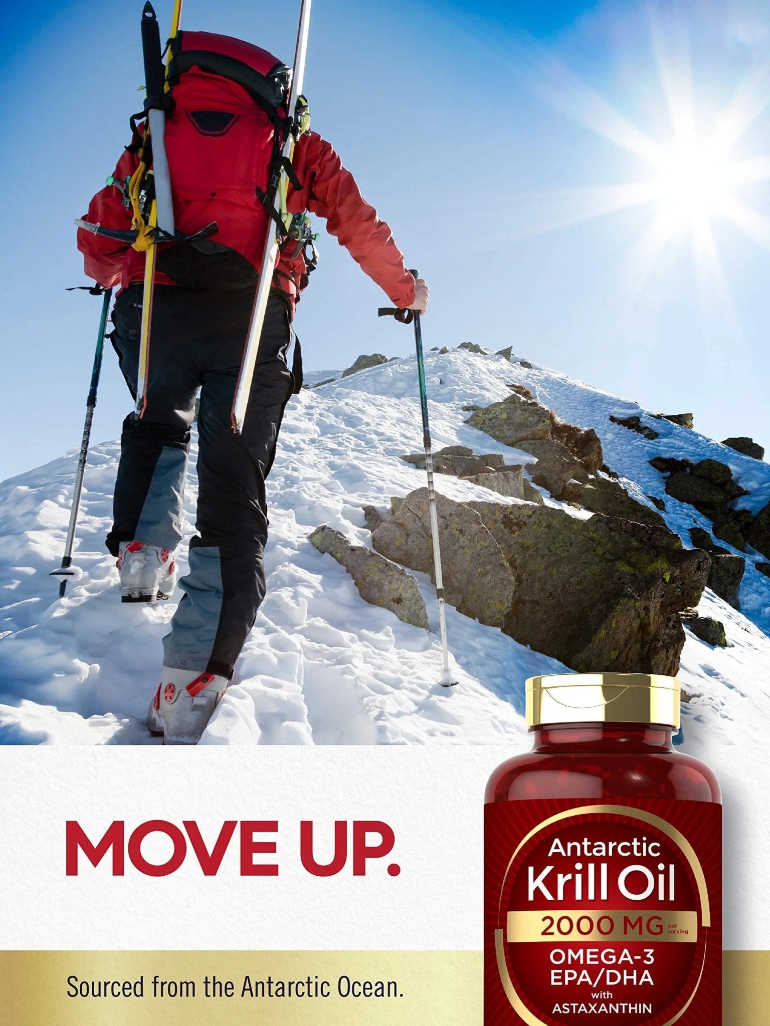 Carlyle Antarctic Krill Oil 2000 mg 120 Softgels | Omega-3 EPA, DHA, with Astaxanthin - TrustMedUSA