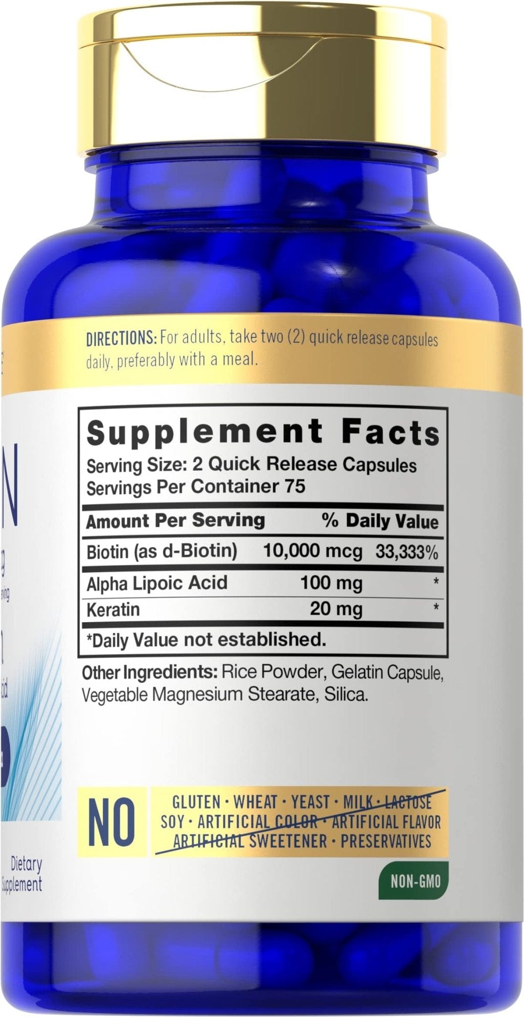 Carlyle Biotin 10000mcg | 150 Capsules | Beauty Formula with Keratin | Non-GMO, Gluten Free Supplement - Maple Wellness Supplements