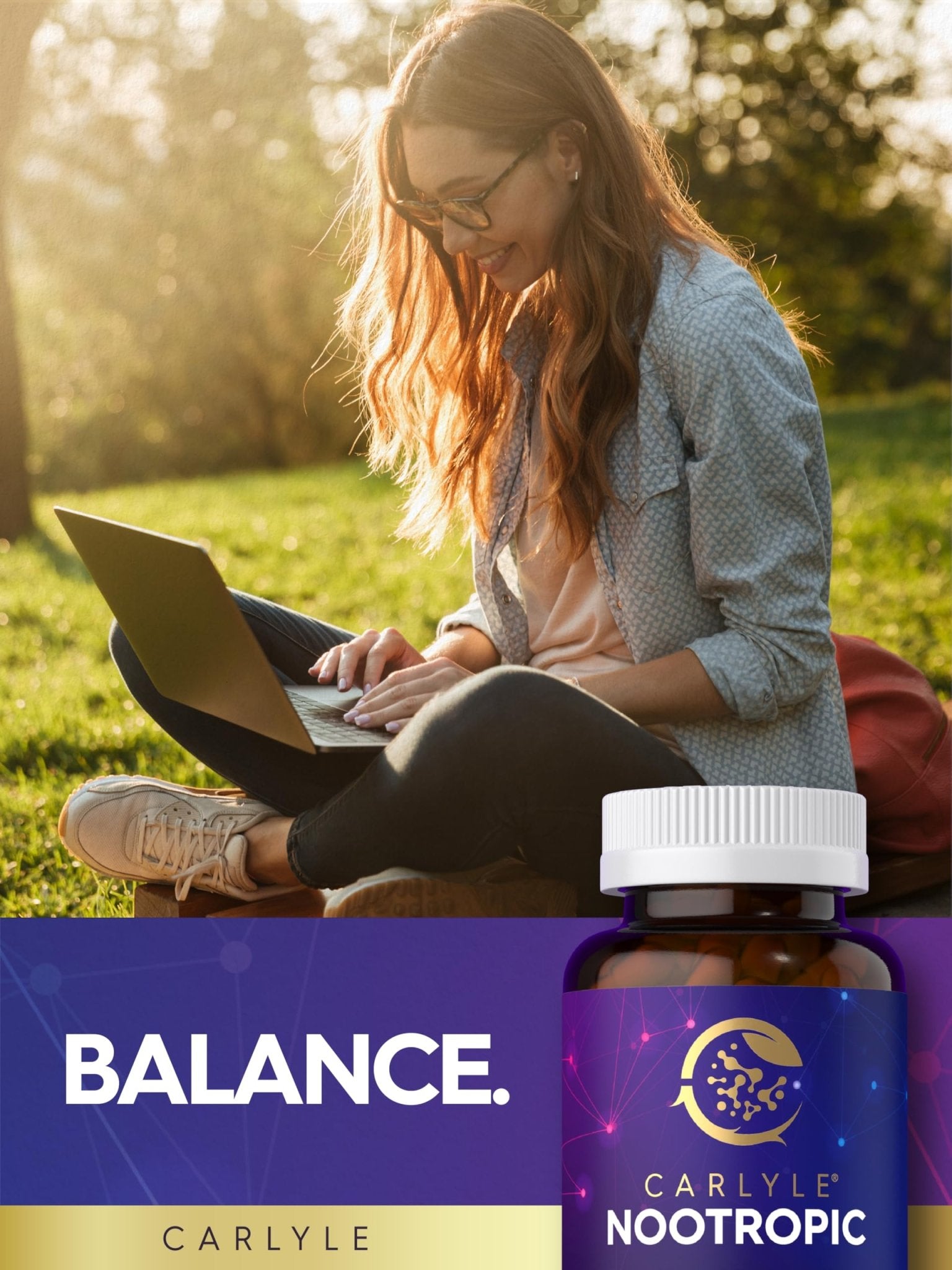 Carlyle Brain Nootropic Supplement | 90 Capsules | with Caffeine, B12, and Guarana Extract | Non-GMO & Gluten Free - TrustMedUSA