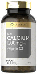 Carlyle Calcium 1200 mg with Vitamin D3 | 300 Softgels | Non-GMO and Gluten Free Supplement - Maple Wellness Supplements