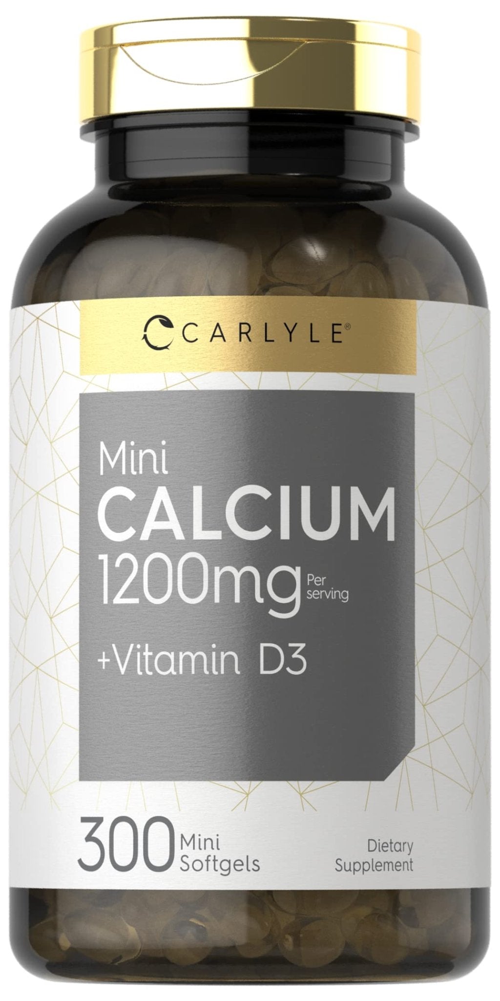 Carlyle Calcium 1200 mg with Vitamin D3 | 300 Softgels | Non-GMO and Gluten Free Supplement - Maple Wellness Supplements