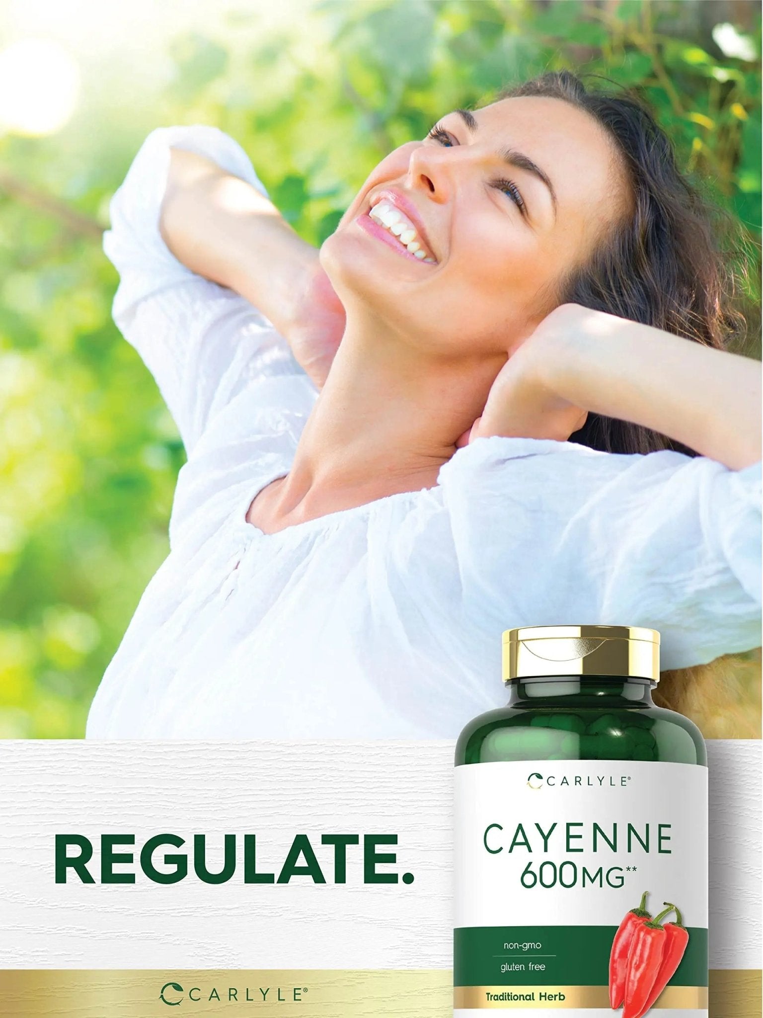 Carlyle Cayenne Pepper Capsules 600mg | 350 Pills | Non-GMO, Gluten Free Supplement - TrustMedUSA