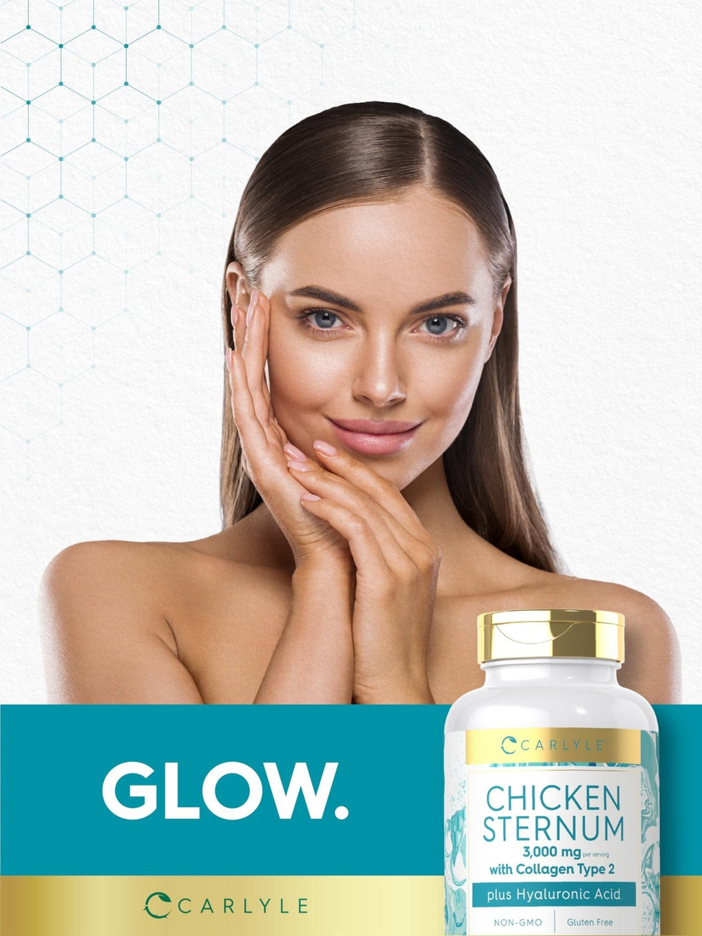 Carlyle Chicken Sternum Collagen Type 2 | 3000mg | 120 Capsules | Plus Hyaluronic Acid | Non-GMO, Gluten Free Supplement - Maple Wellness Supplements
