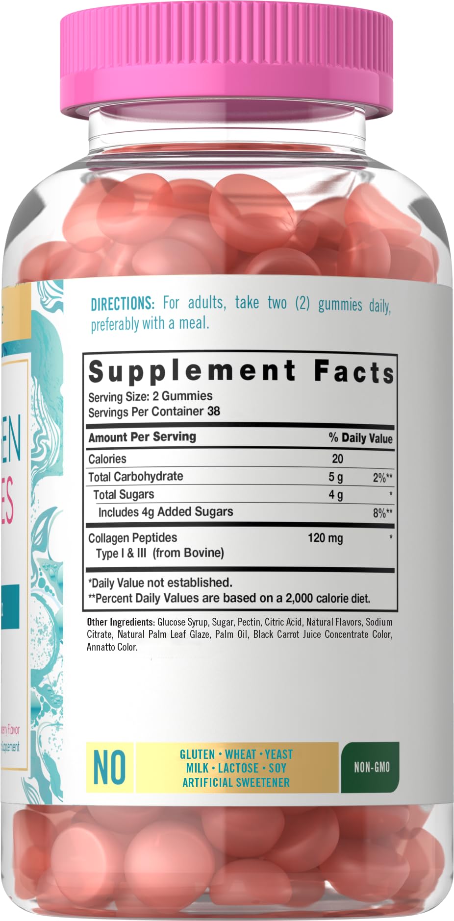 Carlyle Collagen Gummies | Strawberry Flavor Beauty Supplement | Collagen Peptides for Women & Men | Type 1 & 3 | Non-GMO, Gluten Free - Maple Wellness Supplements
