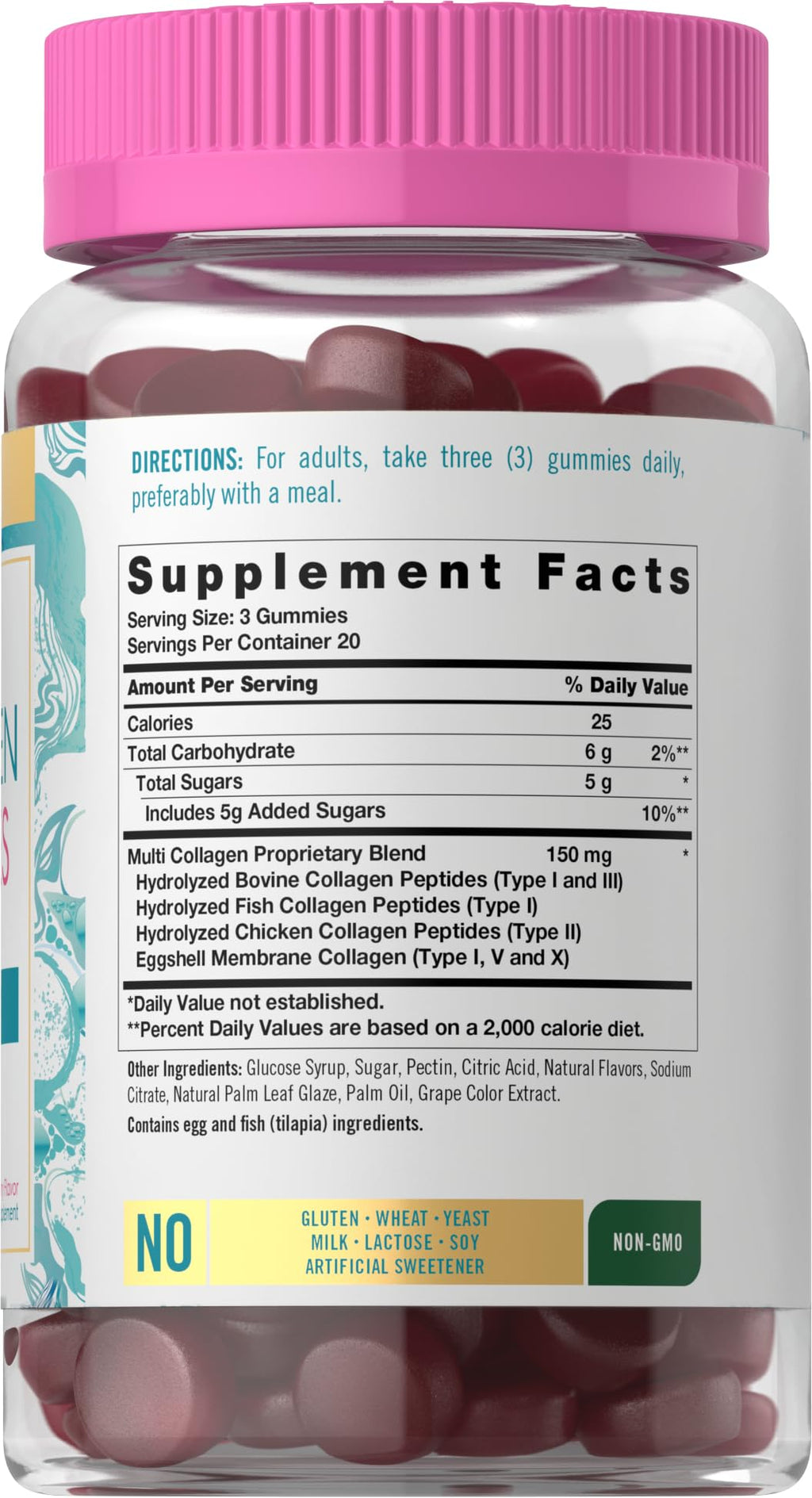 Carlyle Collagen Peptides Gummies | 60 Count | Multi Collagen Complex | Beauty Formula Supplement | Mixed Berry Flavor | Non-GMO, Gluten Free - Maple Wellness Supplements