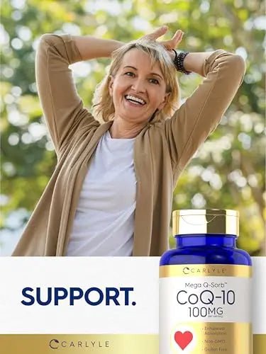 Carlyle CoQ10 100mg | 240 Softgels | Mega Q-Sorb Coenzyme Q-10 | with Black Pepper - TrustMedUSA