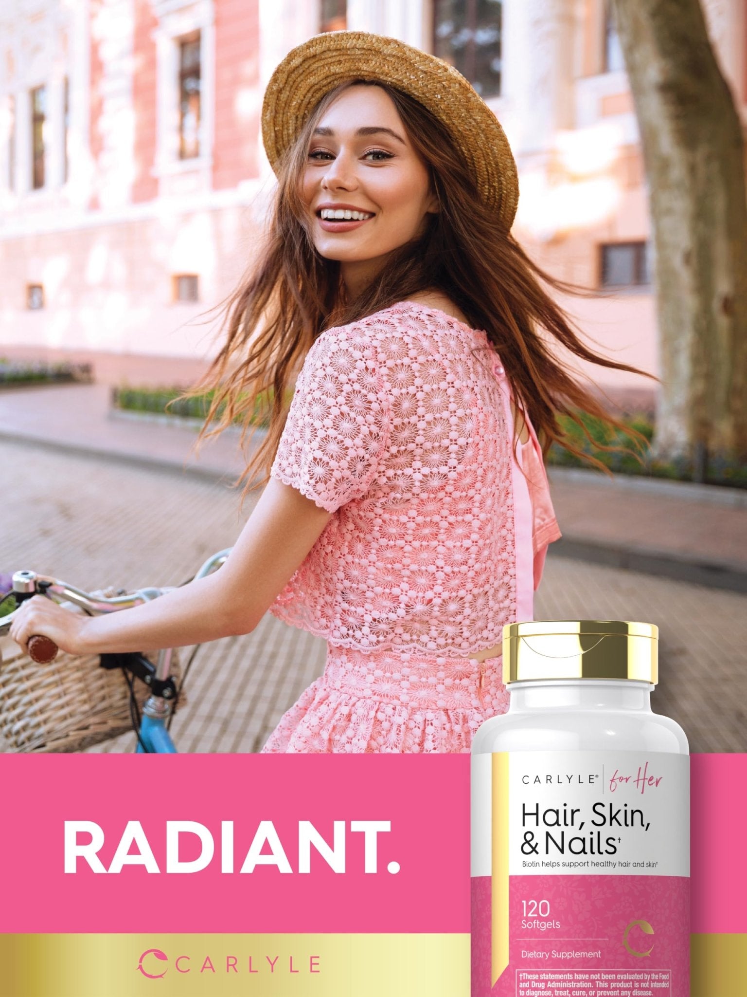 Carlyle Hair Skin and Nails Vitamin | 120 Softgels | Beauty Formula Supplement | with Biotin and Collagen Zinc, Vitamin A, B6, C & E | Non-GMO, Gluten Free - Maple Wellness Supplements