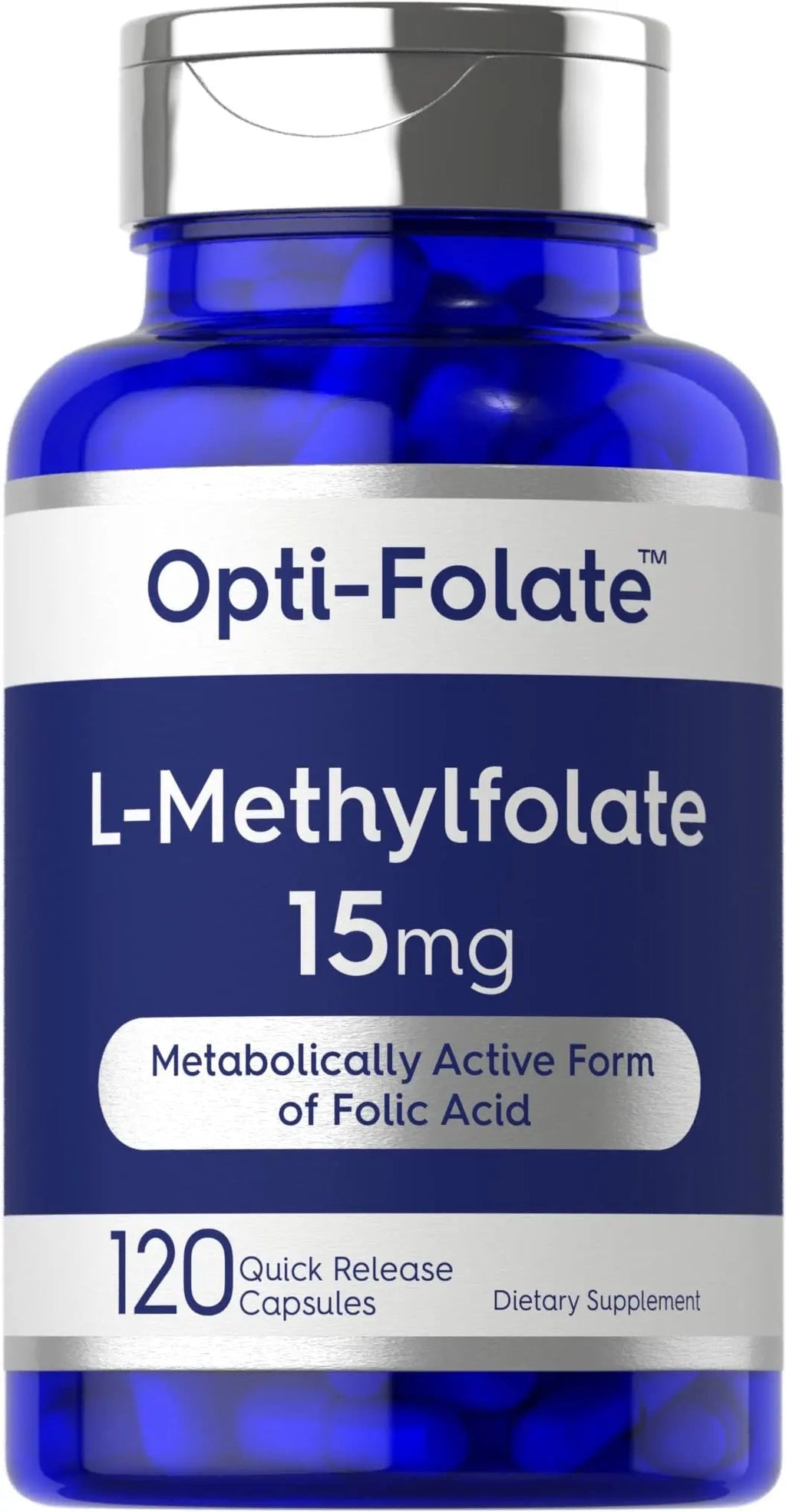Carlyle L Methylfolate 15mg | 120 Capsules | Value Size | Max Potency | Optimized - TrustMedUSA