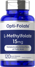 Carlyle L Methylfolate 15mg | 120 Capsules | Value Size | Max Potency | Optimized - TrustMedUSA