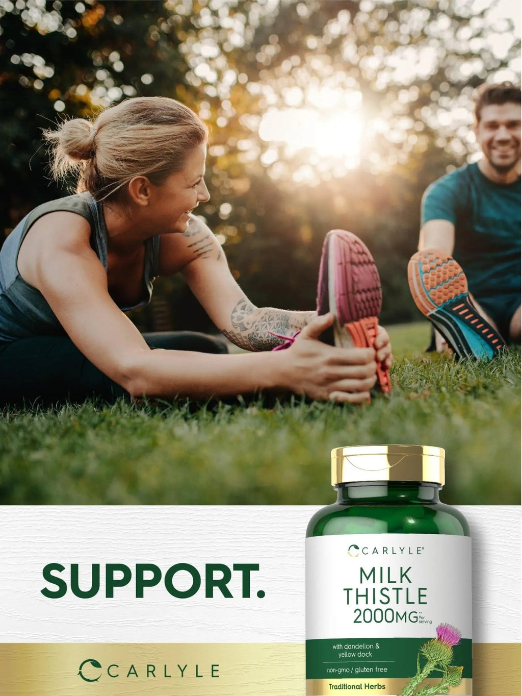Carlyle Milk Thistle 2000mg | 180 Capsules | with Dandelion & Yellow Dock | Non-GMO - TrustMedUSA