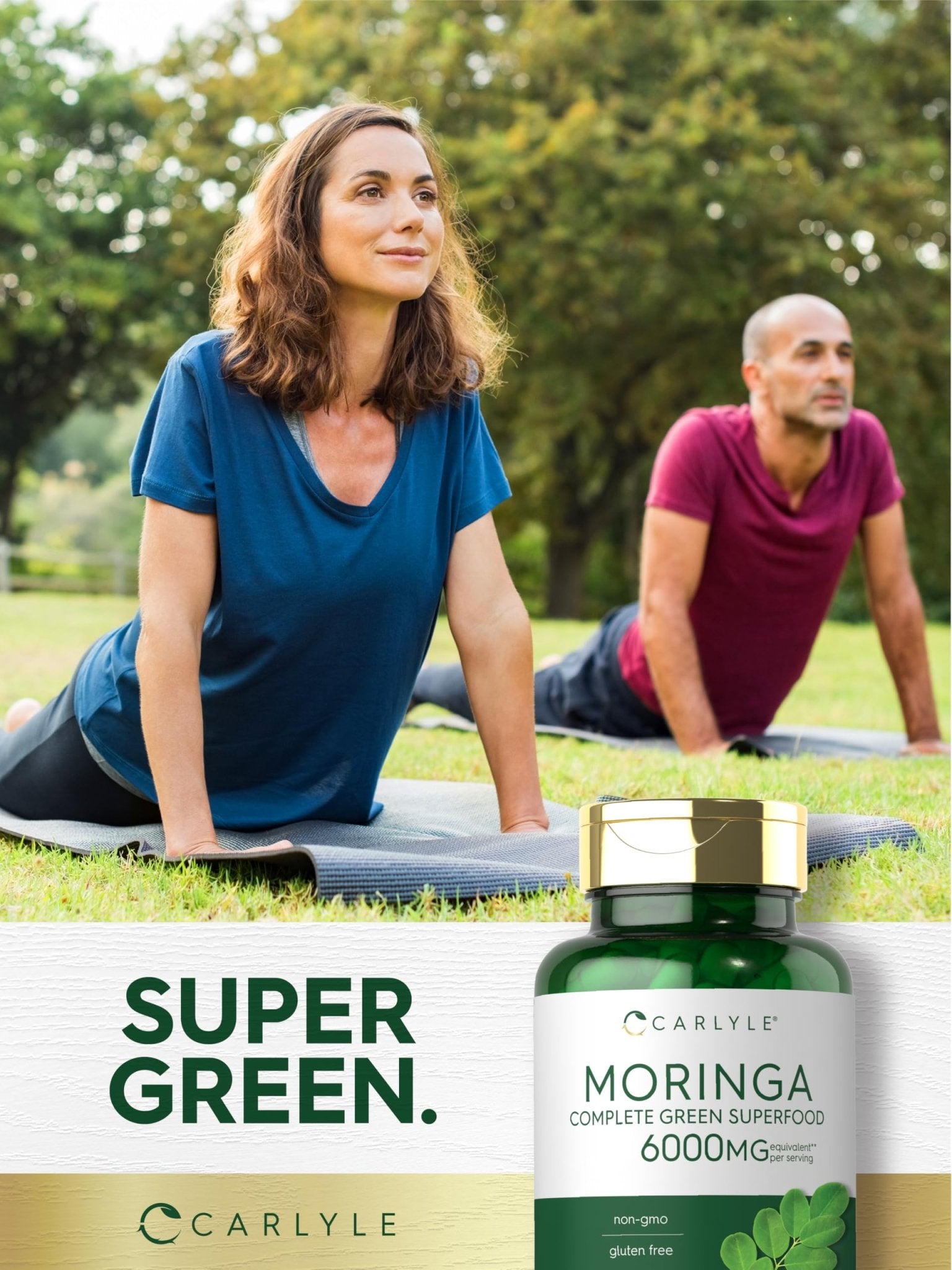 Carlyle Moringa Oleifera Supplement | 180 Capsules | Complete Green Superfood for Women and Men | Non-GMO and Gluten Free - TrustMedUSA