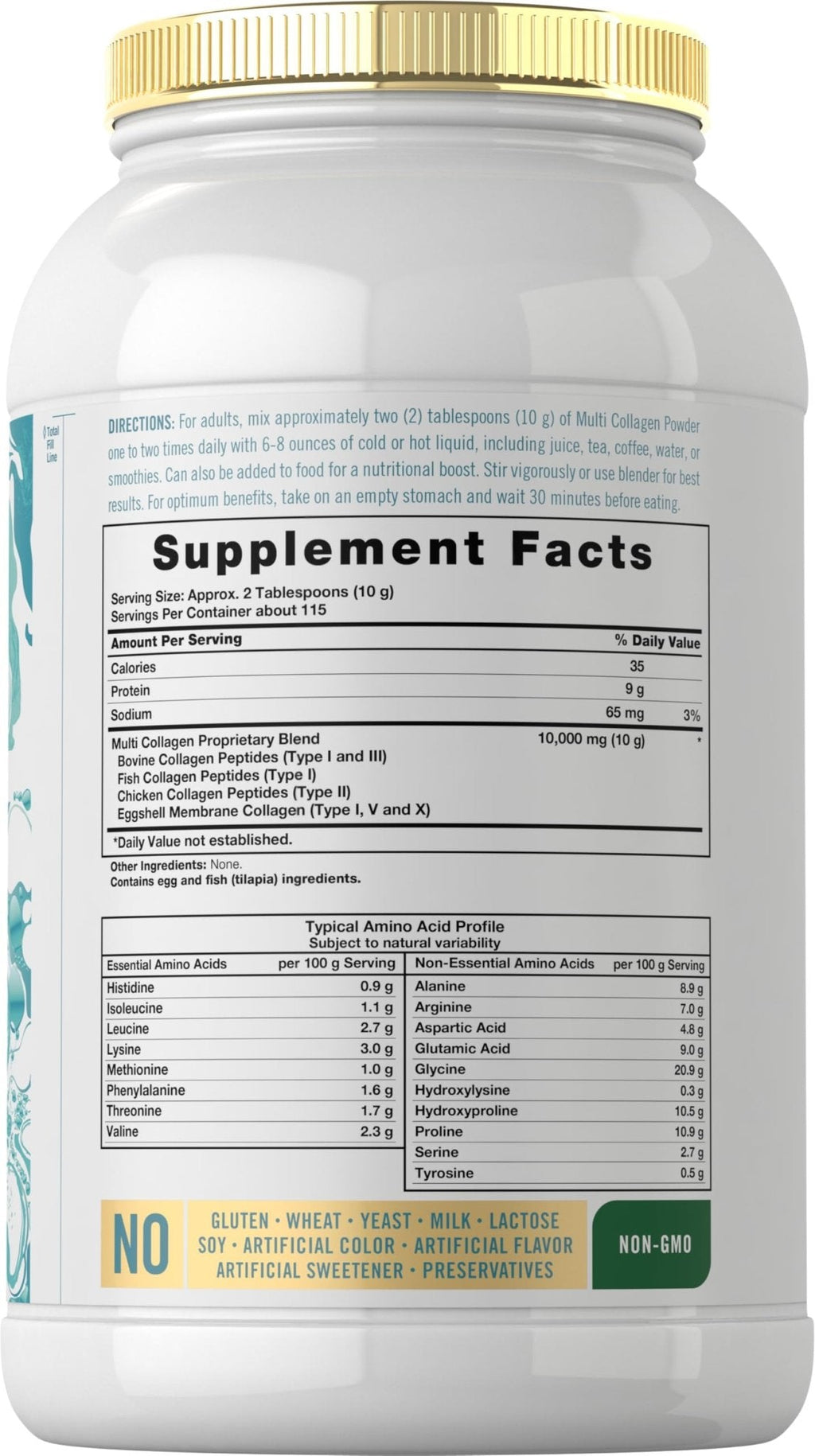 Carlyle Multi Collagen Peptides Powder 40 oz | Type I, II, III, V, X | Supplement Blend with Protein | Multi Food Sourced | Non-GMO, Gluten Free - Maple Wellness Supplements