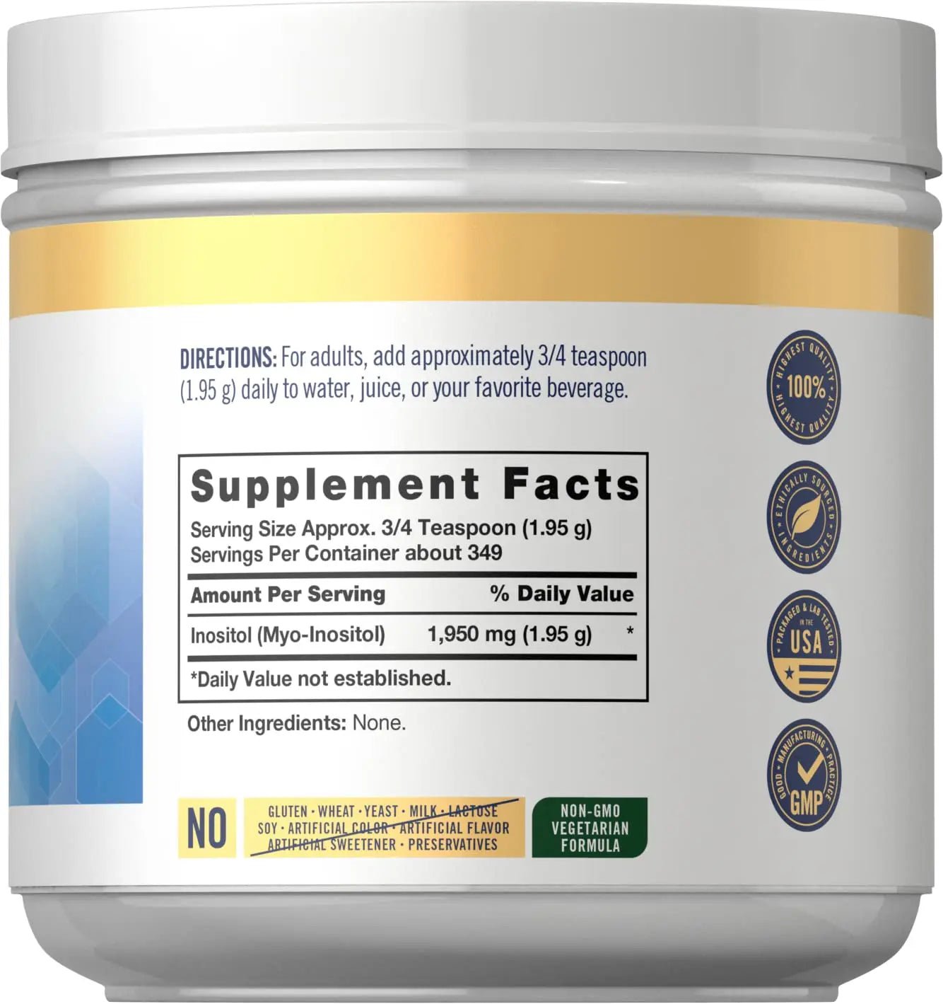 Carlyle Myo-Inositol Powder Supplement | 1.5 lbs | Naturally Occuring Compound - TrustMedUSA