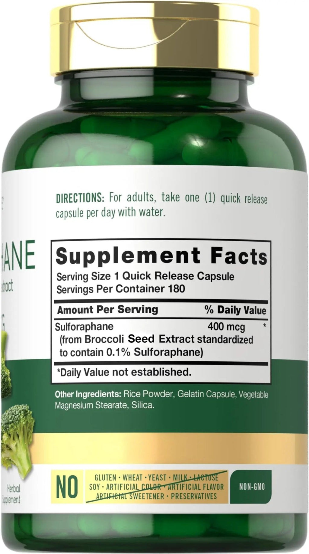 Carlyle Sulforaphane | from Broccoli Seed Extract | 180 Capsules | Traditional Herbal - TrustMedUSA