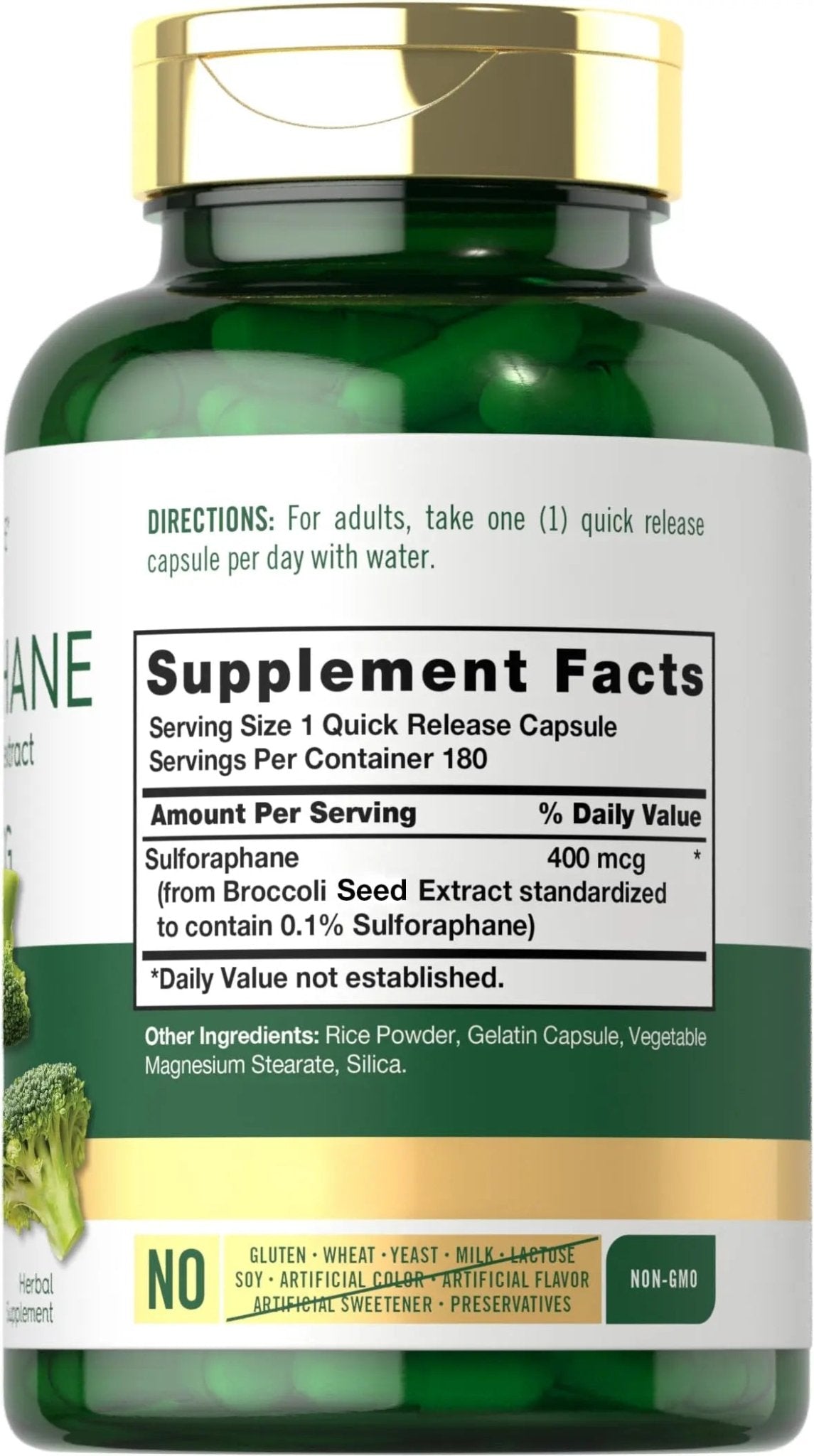 Carlyle Sulforaphane | from Broccoli Seed Extract | 180 Capsules | Traditional Herbal - TrustMedUSA