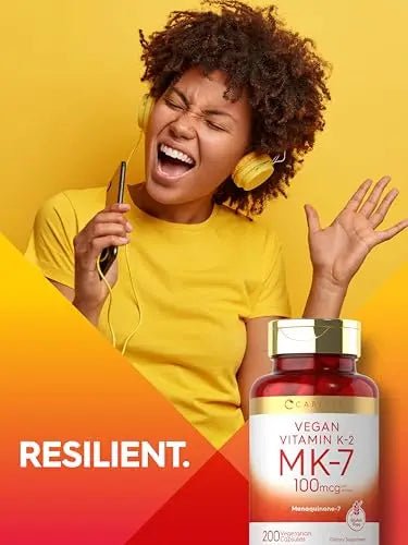 Carlyle Vitamin K2 MK7 100mcg | 200 Vegan Capsules | Menaquinone-7 Supplement - TrustMedUSA