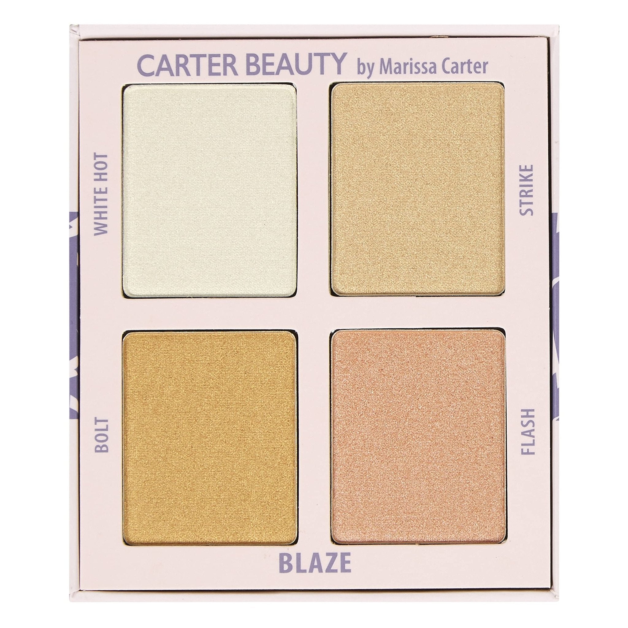 Carter Beauty By Marissa Carter Mini Highlighter Palette | Long Lasting Makeup | Shimmer & Matte Shades (Blaze) - TrustMedUSA