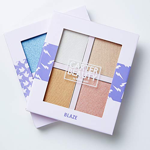 Carter Beauty By Marissa Carter Mini Highlighter Palette | Long Lasting Makeup | Shimmer & Matte Shades (Blaze) - TrustMedUSA