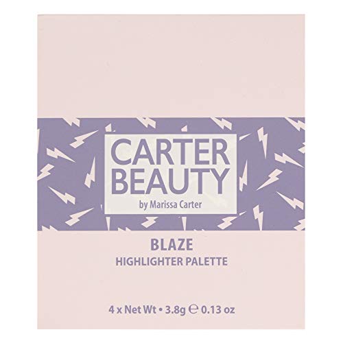 Carter Beauty By Marissa Carter Mini Highlighter Palette | Long Lasting Makeup | Shimmer & Matte Shades (Blaze) - TrustMedUSA