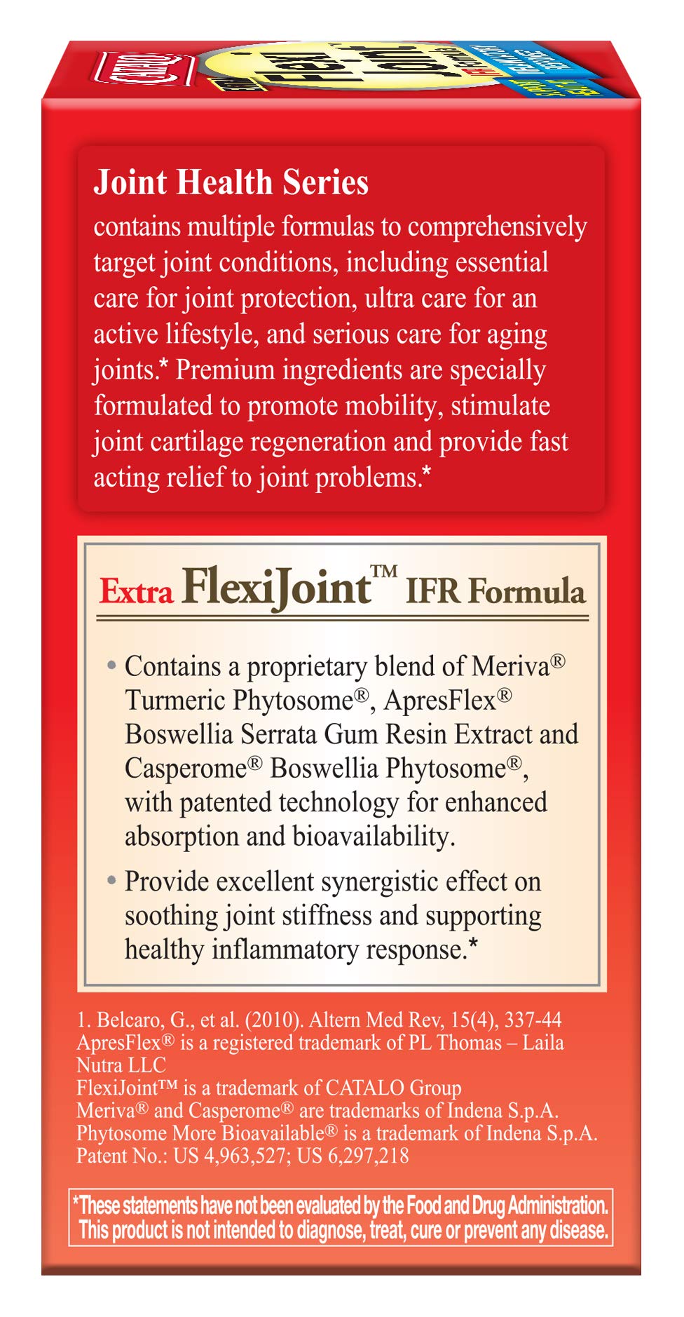 CATALO Extra FlexiJoint IFR Formula – with Meriva Turmeric Phytosome, ApresFlex & Casperome Boswellia – 60 Capsules - TrustMedUSA