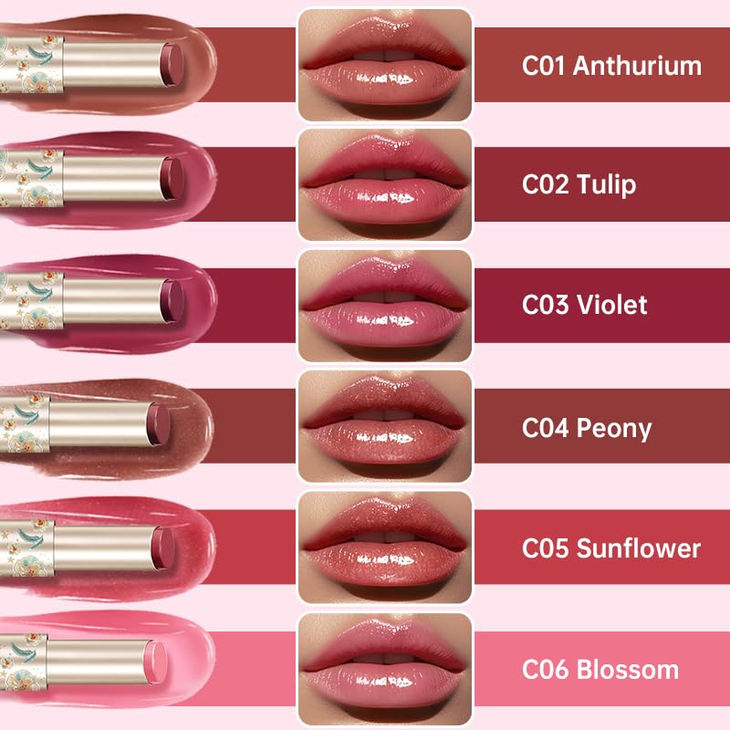 CATKIN Glossy Lip Balm Ultra Hydating Glow Lip Tinted Jelly Plump Melting Balm Shea Butter Repair Soothing For Dry Lips Dewy Finished 0.12 oz C05 SUNFLOWER - TrustMedUSA
