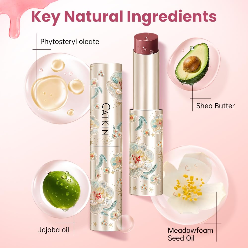 CATKIN Glossy Lip Balm Ultra Hydating Glow Lip Tinted Jelly Plump Melting Balm Shea Butter Repair Soothing For Dry Lips Dewy Finished 0.12 oz C05 SUNFLOWER - TrustMedUSA