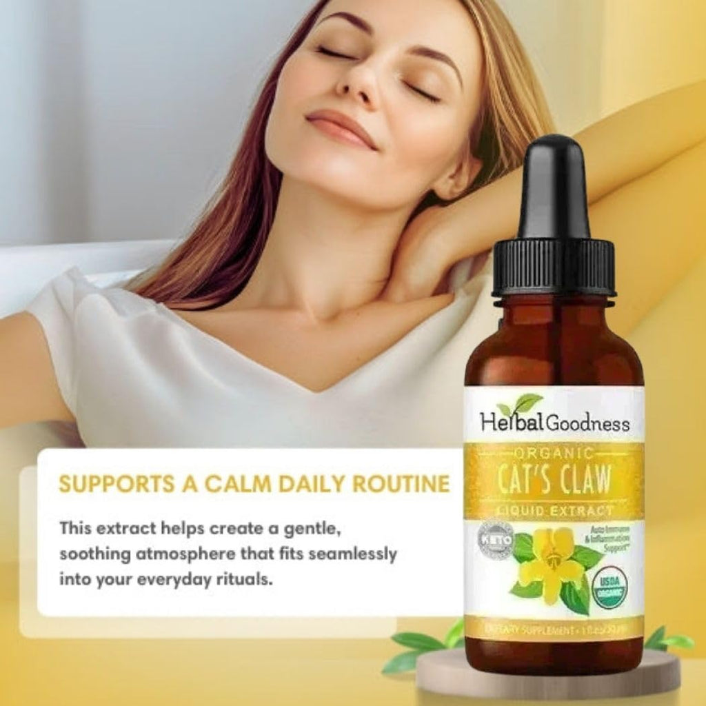 Cat's Claw Extract Joint Support - Herbal Supplement for Joint and Muscle Function, Immunity, Heart Support - Gluten Free - Superior Absorption - Organic Liquid 1oz - Herbal Goodness (1 bttl) - TrustMedUSA