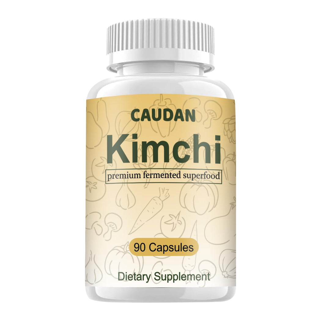 CAUDAN Kimchi Capsules, Kimchi Supplement, Probiotics & Enzymes Supports Gut & Digestive Health, Taste Well, Fermented Superfood for Antioxidant Support, 90 Vegan Capsules - TrustMedUSA