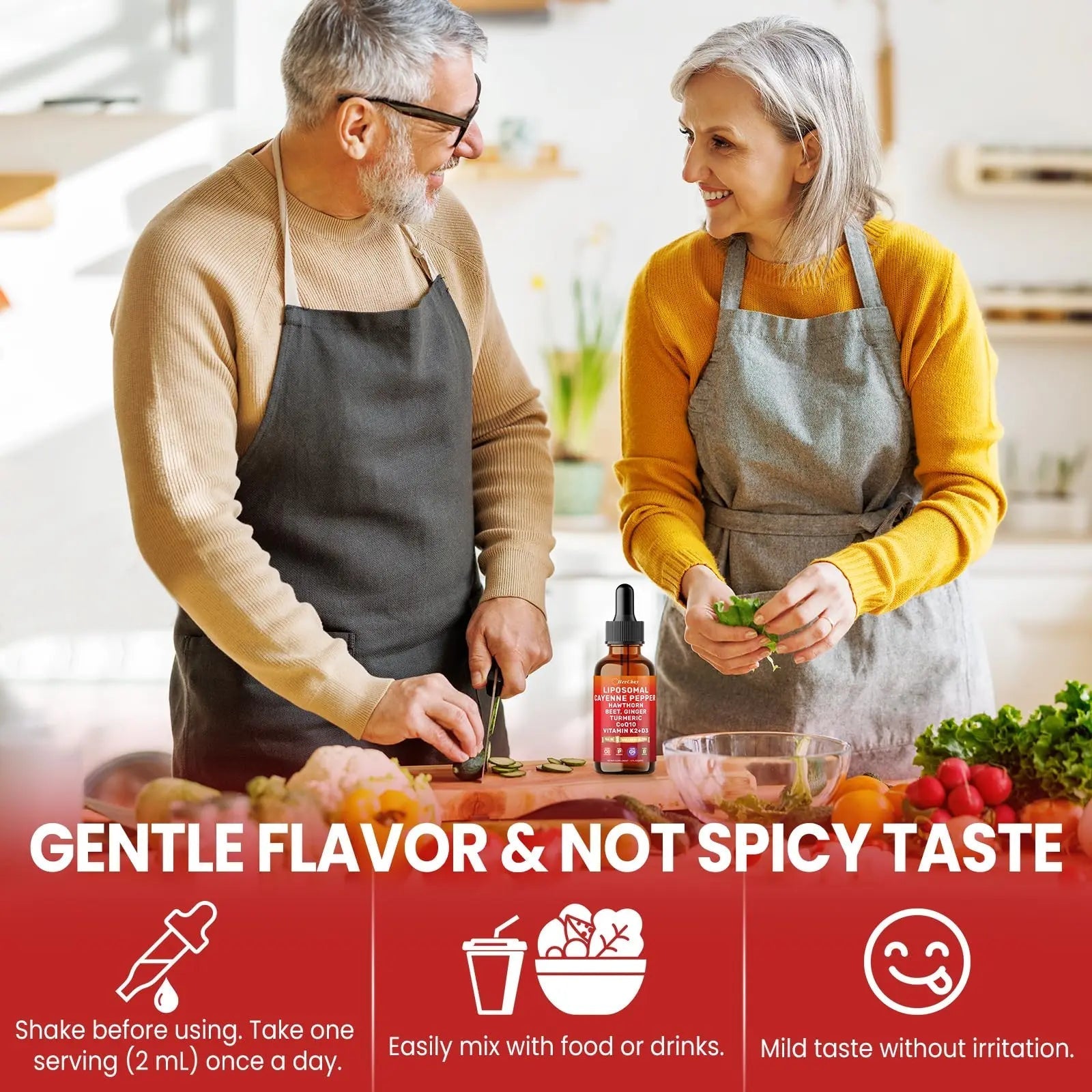 Cayenne Pepper Drops Liposomal Supplement Liquid + Hawthorn Berry, Vitamin D3 K2 Beet Root Powder, Ceylon Cinnamon, CoQ10, Turmeric Curcumin, Cayenne Pepper Extract - 2oz - TrustMedUSA