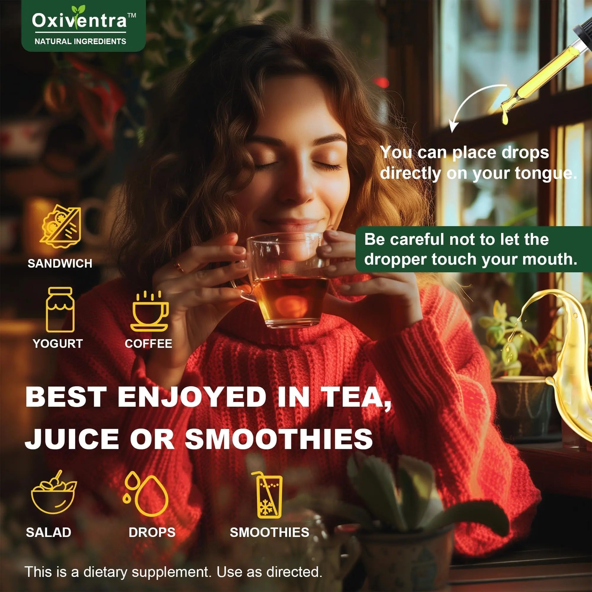 Cayenne Pepper Drops Liquid Supplement Smooth & Sweet Herbal Liquid + Hawthorn Berry, Vitamin D3 K2 Beet Root Powder, Ceylon Cinnamon, Turmeric Curcumin, Organic Panax Ginseng - 2fl oz - TrustMedUSA