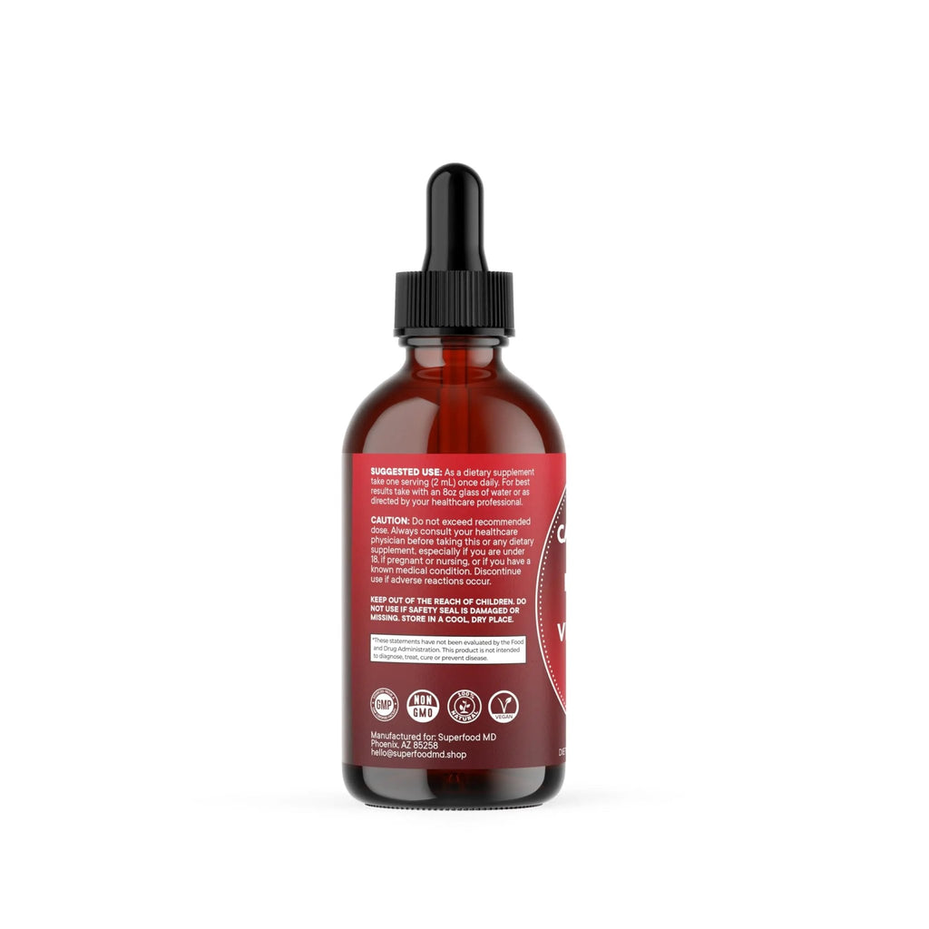 Cayenne Pepper Supplement Liquid Drops + Hawthorn Berry, Vitamin D3 K2 Beet Root Powder, Ceylon Cinnamon, Turmeric Curcumin, Organic Panax Ginseng - 4 OZ - TrustMedUSA
