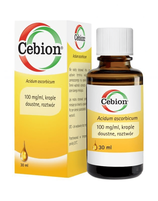 Cebion 100mg/ml, oral drops, 30ml - treatment of vitamin C deficiency - TrustMedUSA