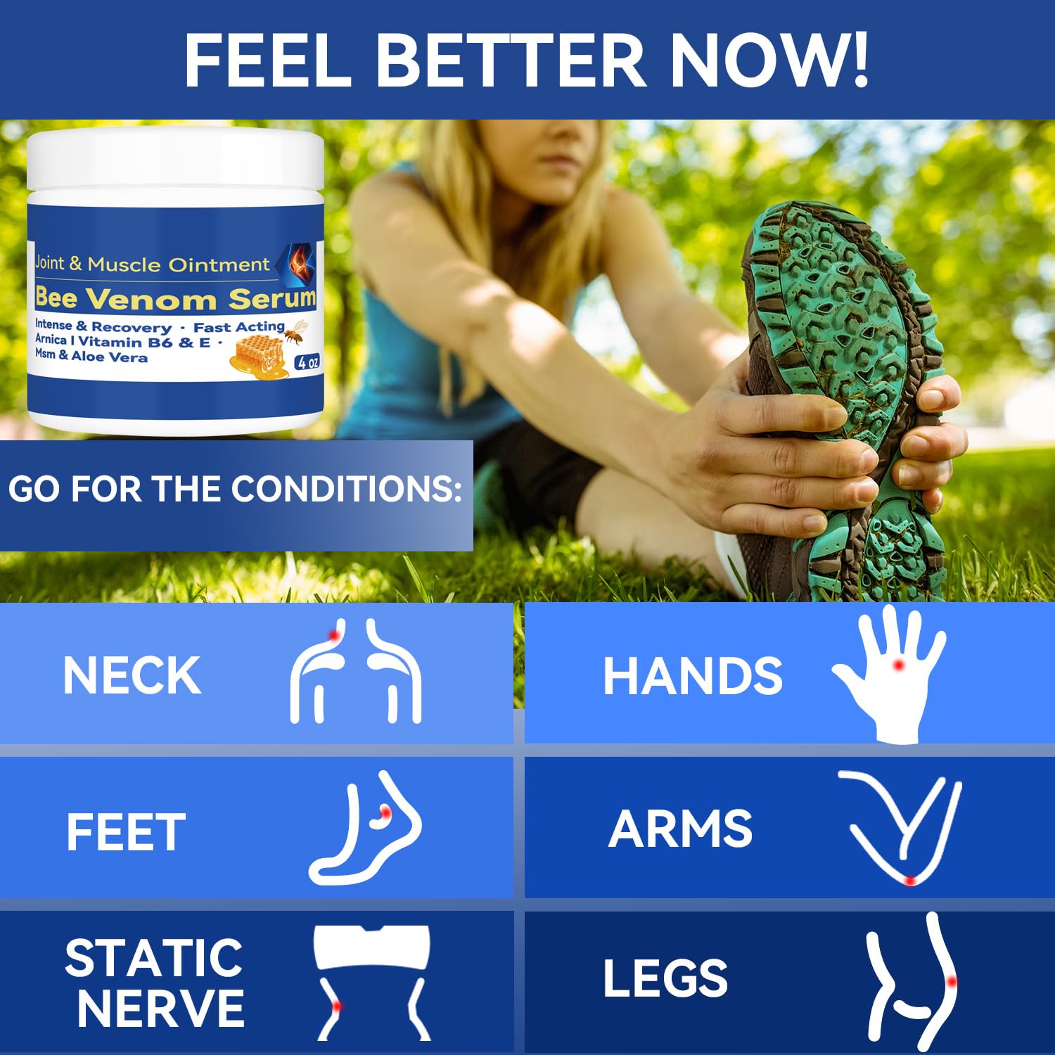 Cedonivor Bee Venom Joint and Bone Cream, Bee Venom Joint Relief Cream Joint Care for Knee, Neck, Back, Hands, Feet Moisturizer - TrustMedUSA