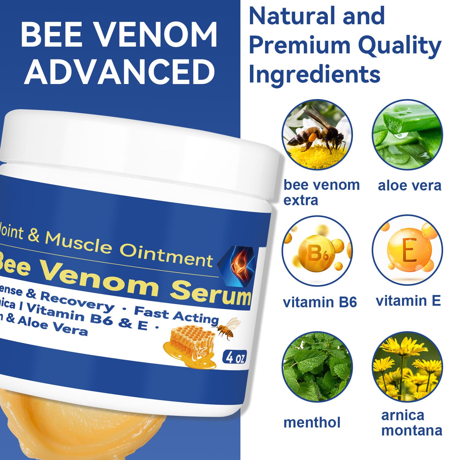 Cedonivor Bee Venom Joint and Bone Cream, Bee Venom Joint Relief Cream Joint Care for Knee, Neck, Back, Hands, Feet Moisturizer - TrustMedUSA