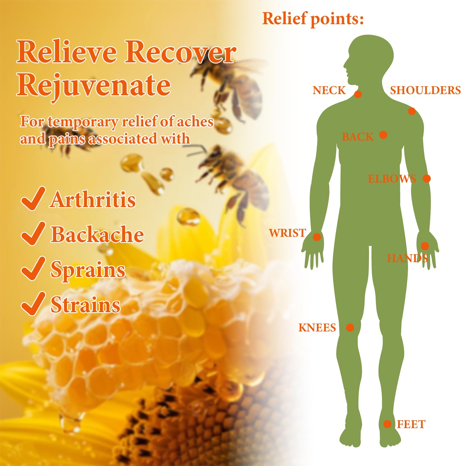 Cedonivor Bee Venom Joint and Bone Therapy Cream, New Bee Venom Gel, Specializes in Muscle Soothing, for All Parts of The Body, for Men & Women - TrustMedUSA