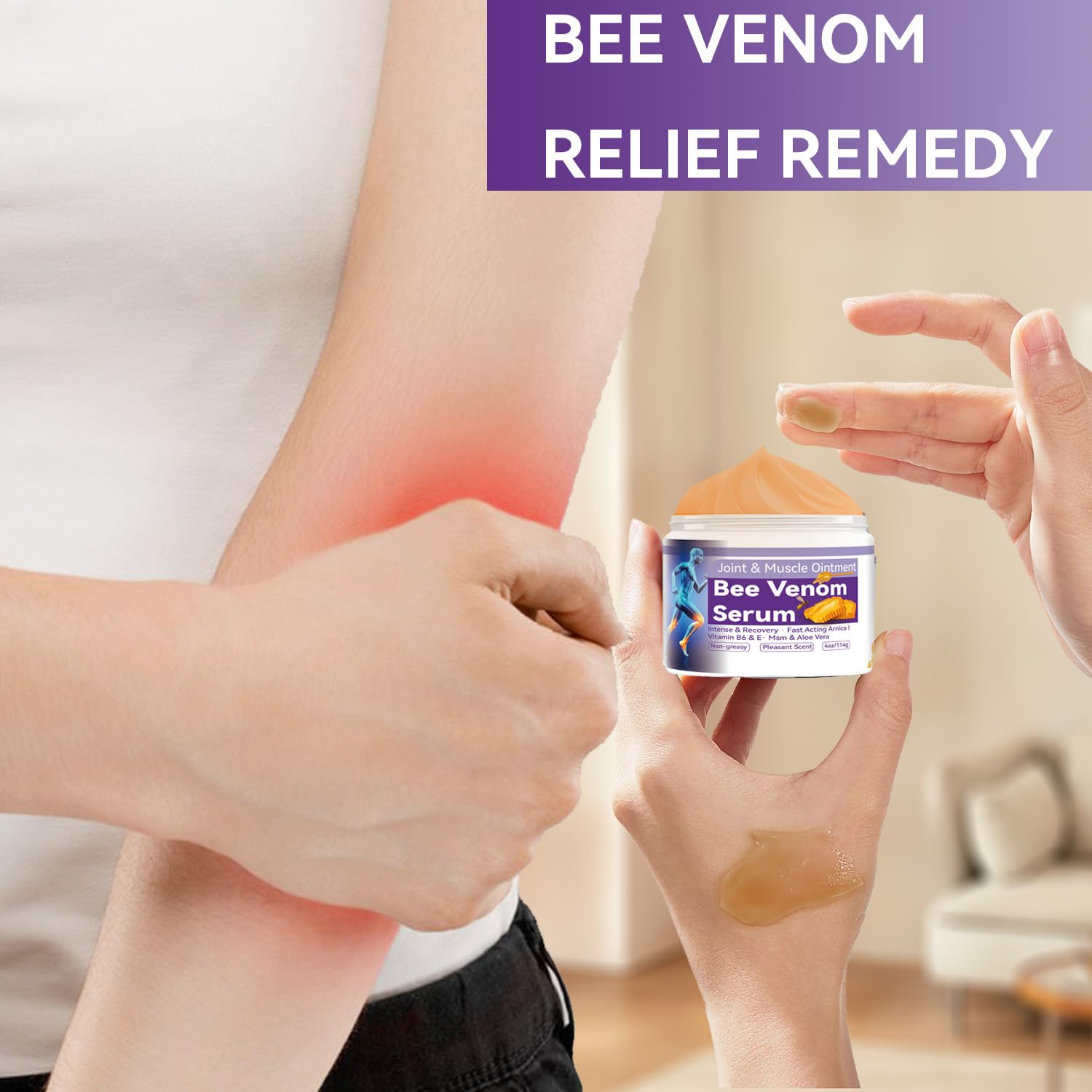 Cedonivor Bee Venom Joint Cream, Joint & Muscle Soothing, Bee Venom Cream for Back, Knee, Hands, Neck, Feet - TrustMedUSA