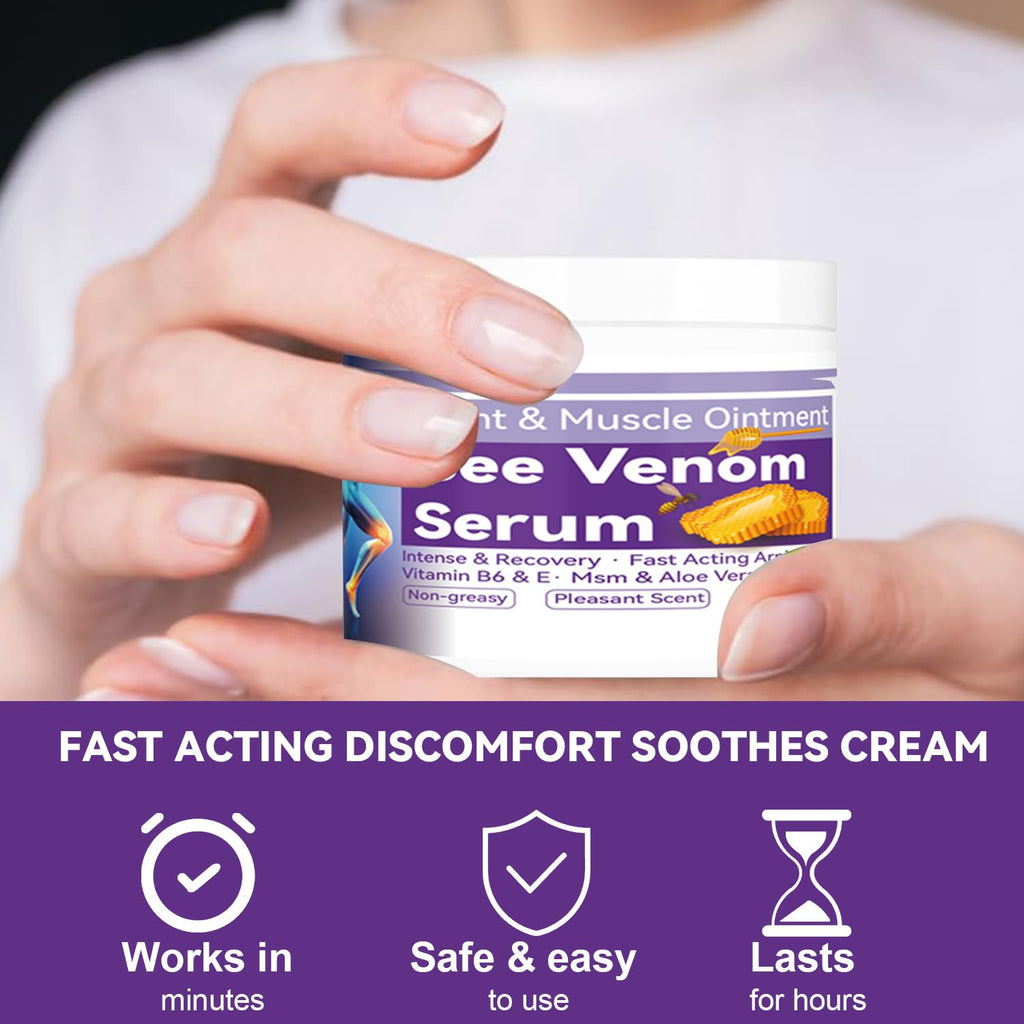 Cedonivor Bee Venom Joint Cream, Joint & Muscle Soothing, Bee Venom Cream for Back, Knee, Hands, Neck, Feet - TrustMedUSA