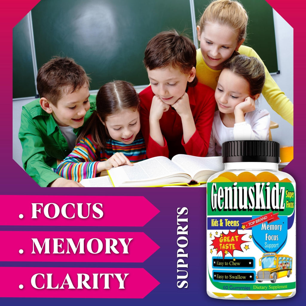 Celebrity Lifestyle Product Brain Support Focus Supplement for Kid and Teens Omega 3 Gummy Vitamin Memory and Attention, Brain Booster, Kid Focus Attention Supplement(1 Bottle) DHA 60ct - TrustMedUSA