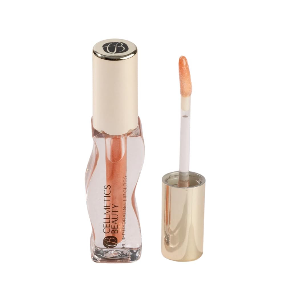 Cellmetics Hydrating & Plumping Lip Gloss for Women | Haven (1) | Non sticky, Shiny & Tinted Lip Gloss | Plump Ultra-Glossy Lipstick, Silky-Soft Shine, Nourishing, Vitamin-E Enriched Lipgloss - TrustMedUSA
